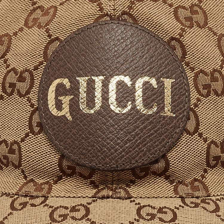 Pre Owned Gucci Brown GG Supreme Canvas Baseball Cap XL