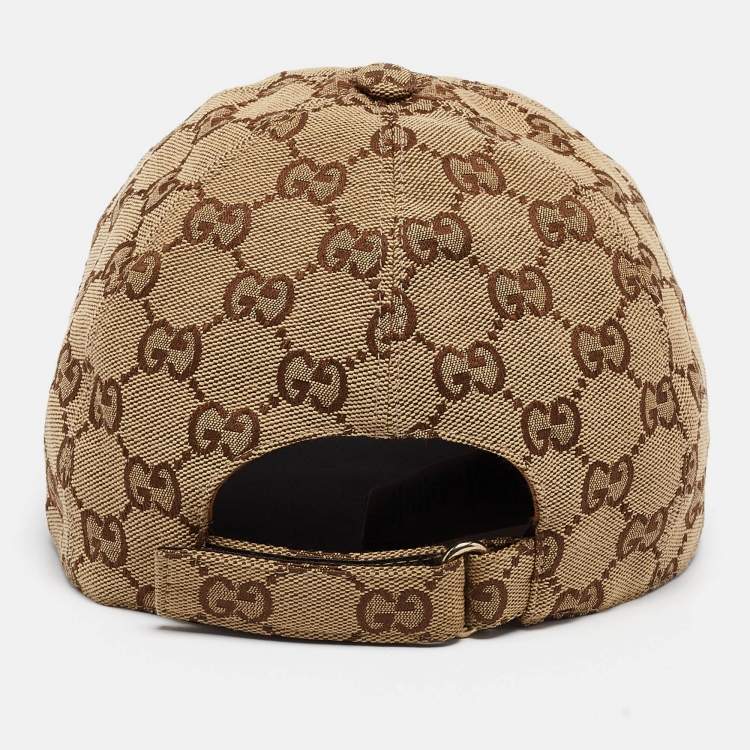Pre Owned Gucci Brown GG Supreme Canvas Baseball Cap XL