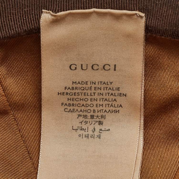Pre Owned Gucci Brown GG Supreme Canvas Baseball Cap XL