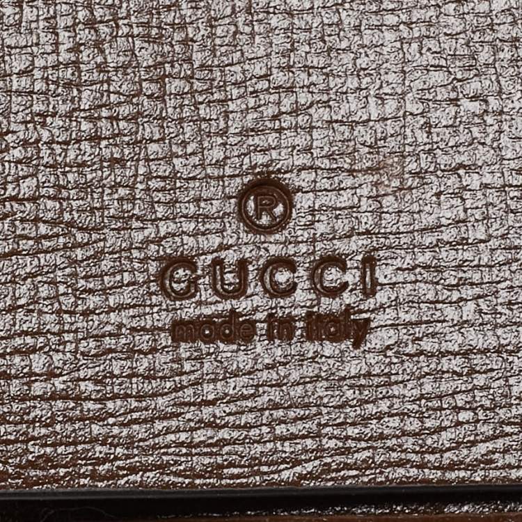 Pre Owned Gucci Beige/Ebony GG Supreme Canvas and Leather Horsebit Key Case