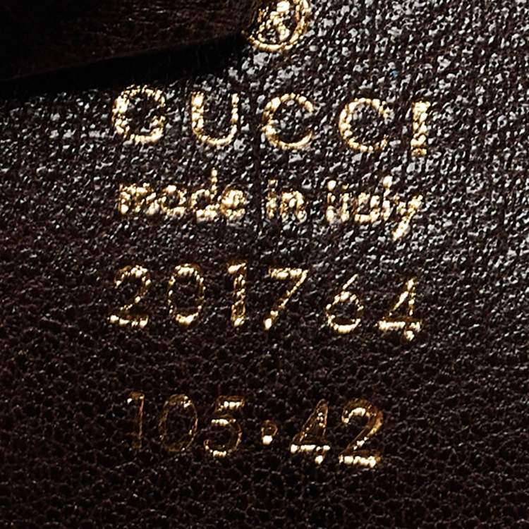 Pre Owned Gucci Dark Brown Leather Hysteria Crest Buckle Belt 105 CM