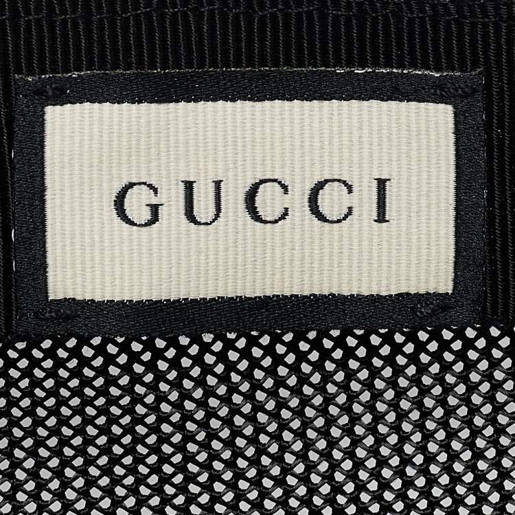 Pre Owned Gucci Black GG Nylon and Mesh Baseball Cap M