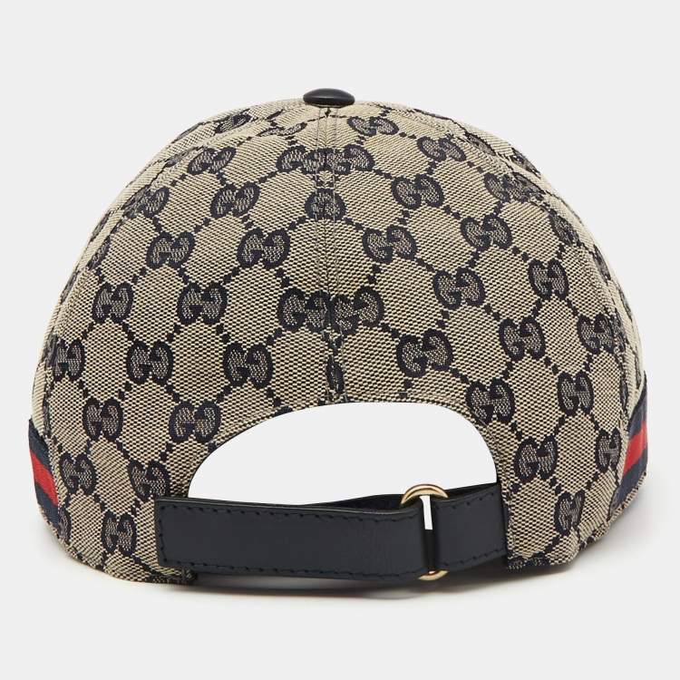 Pre Owned Gucci Blue Original GG Canvas Baseball Cap XXL