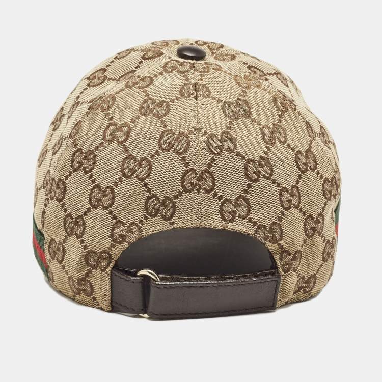 Pre Owned Gucci Beige GG Monogram Canvas Baseball Cap S
