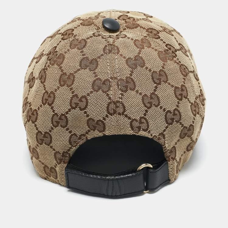 Pre Owned Gucci Brown GG Canvas Baseball Cap M