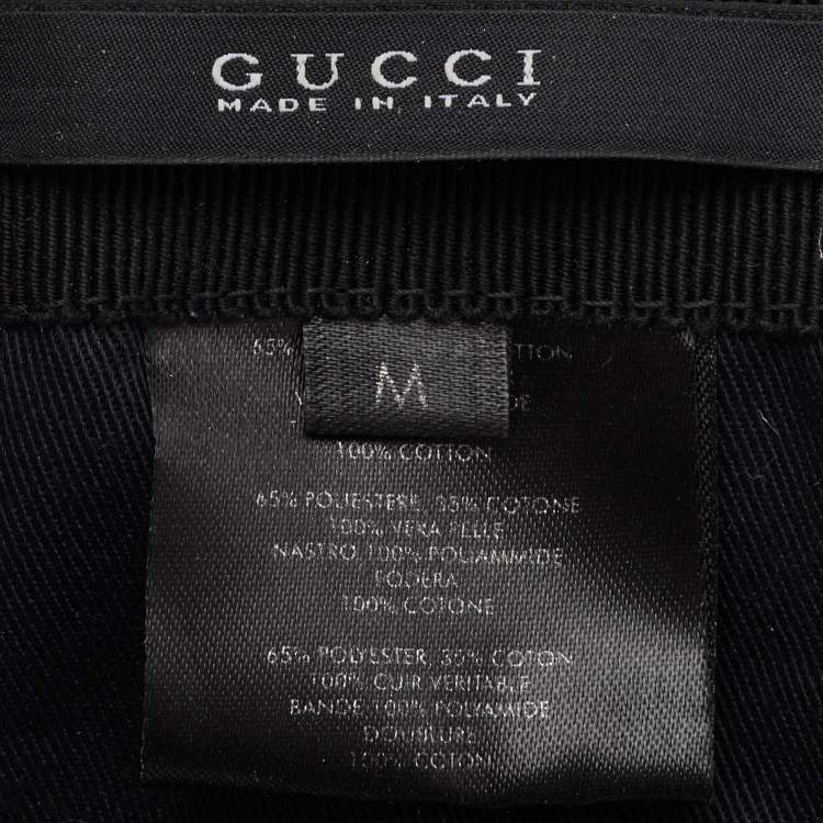 Pre Owned Gucci Black GG Monogram Web Canvas Baseball Cap M