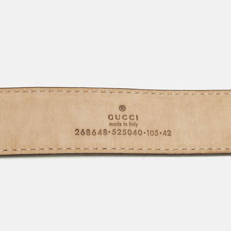 Pre Owned Gucci Brown Microguccissima Leather Buckle Belt 105 CM