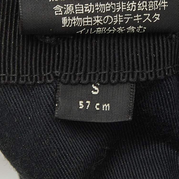 Pre Owned Gucci Black Web Detail GG Canvas Baseball Cap S