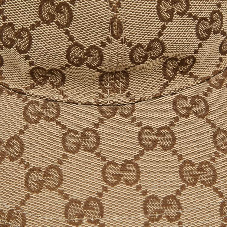 Pre Owned Gucci Beige GG Canvas Baseball Cap S