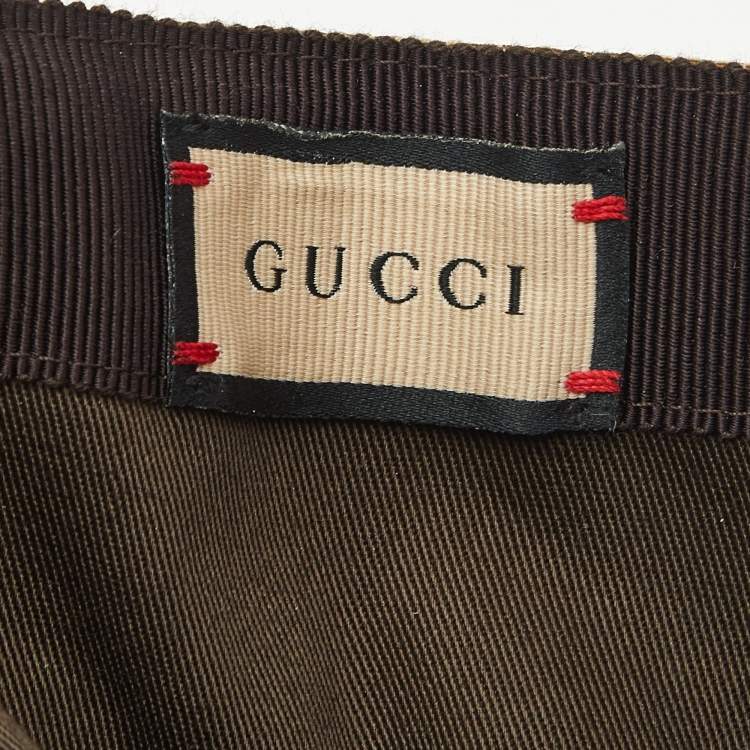 Pre Owned Gucci Beige GG Canvas Baseball Cap S