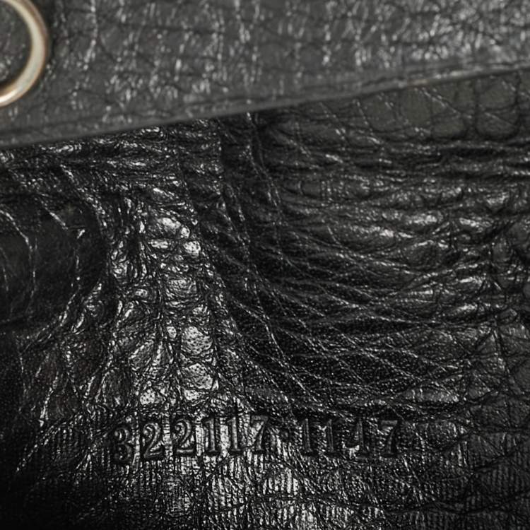 Pre Owned Gucci Black Leather Interlocking G Key Holder