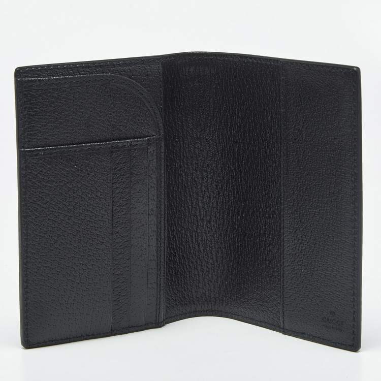 Pre Owned Gucci Black GG Nylon and Leather Off The Grid Passport Holder