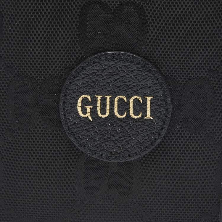 Pre Owned Gucci Black GG Nylon and Leather Off The Grid Passport Holder