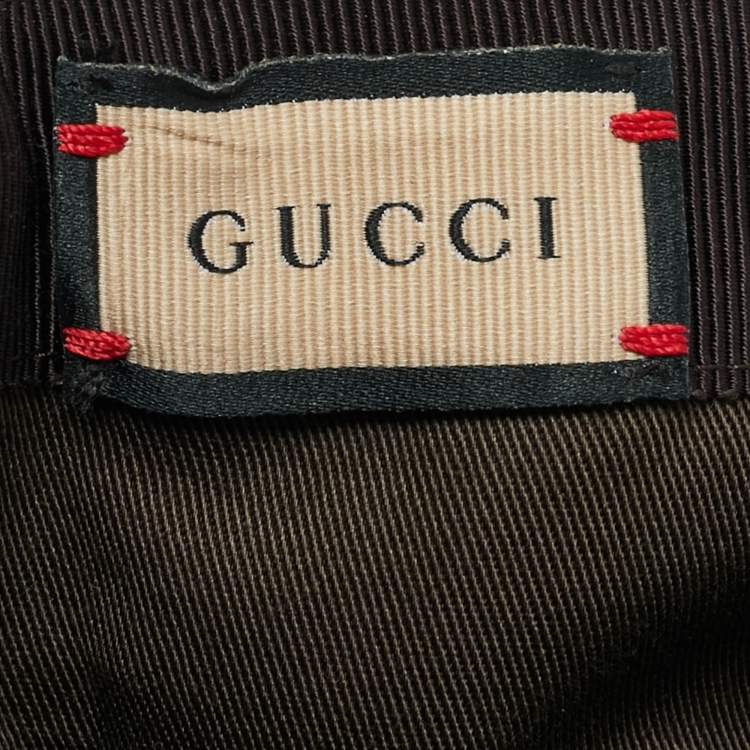 Pre Owned Gucci Beige Original GG Canvas Web Detail Baseball Cap S