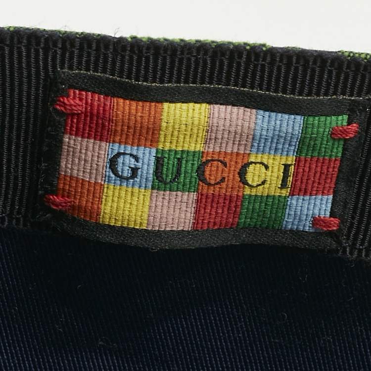 Pre Owned Gucci Green GG Supreme Canvas Baseball Cap L