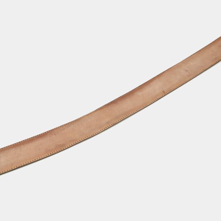 Pre Owned Gucci Brown Python Interlocking G Buckle Belt 100CM