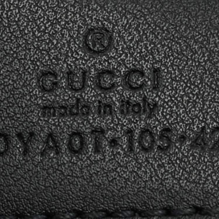 Pre Owned Gucci Buckle 105 CM Belt Black Leather