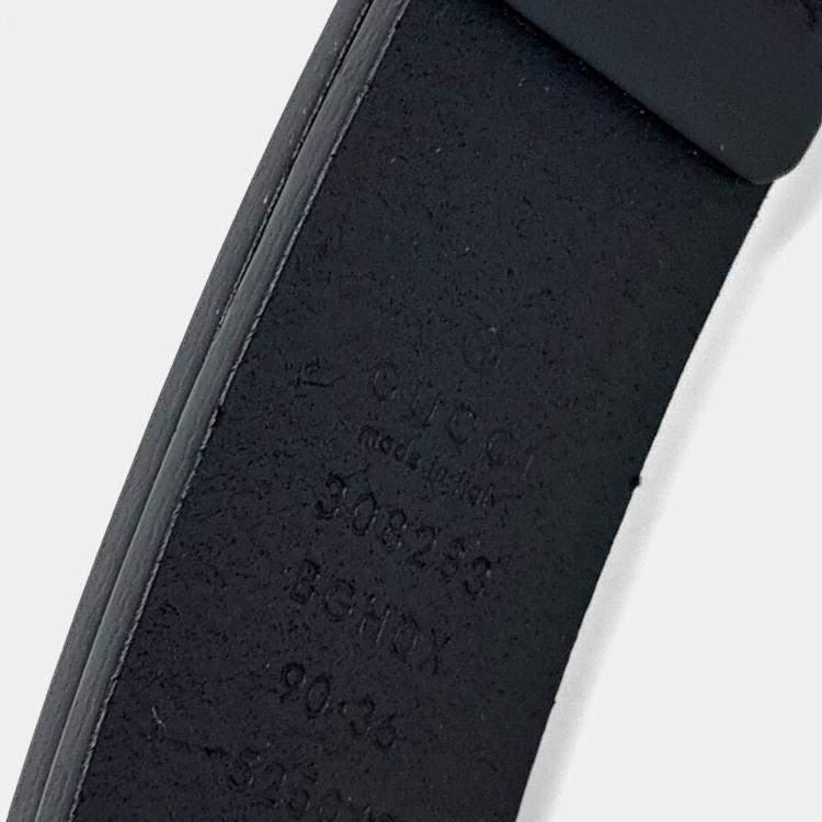 مملوكة مسبقًا Gucci Black Leather Belt