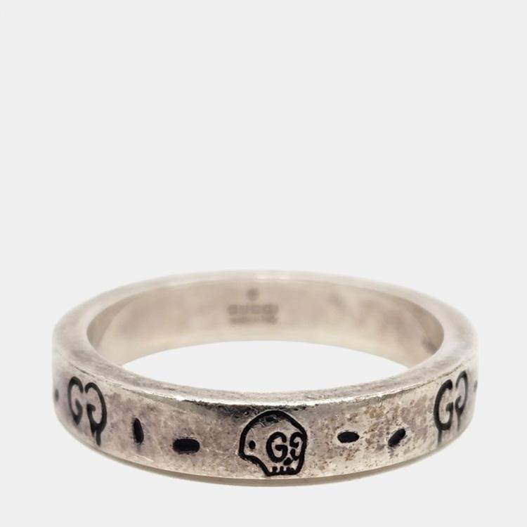 Pre Owned Gucci Silver Ghost Ring
