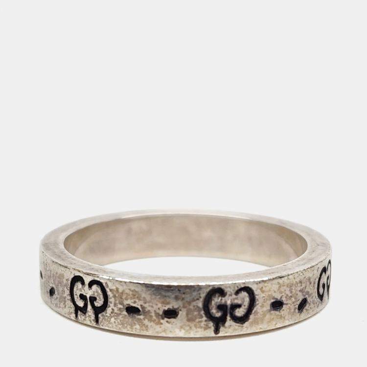 Pre Owned Gucci Silver Ghost Ring