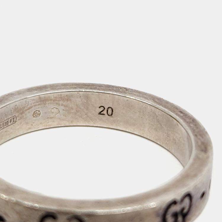 Pre Owned Gucci Silver Ghost Ring