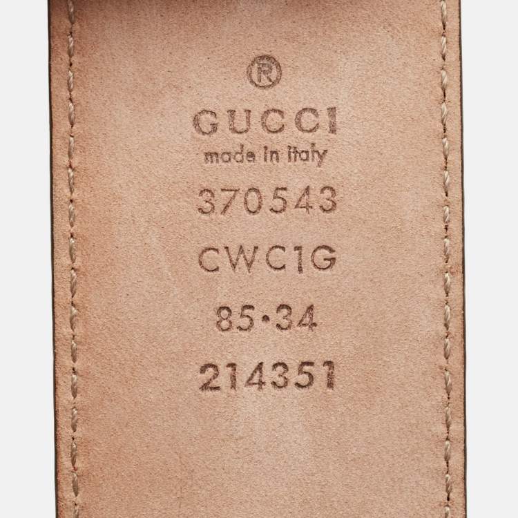 Pre Owned Gucci Interlocking G Buckle Belt Red Guccissima Leather