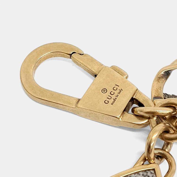 Pre Owned Gucci Gg Supreme Locket Keychain