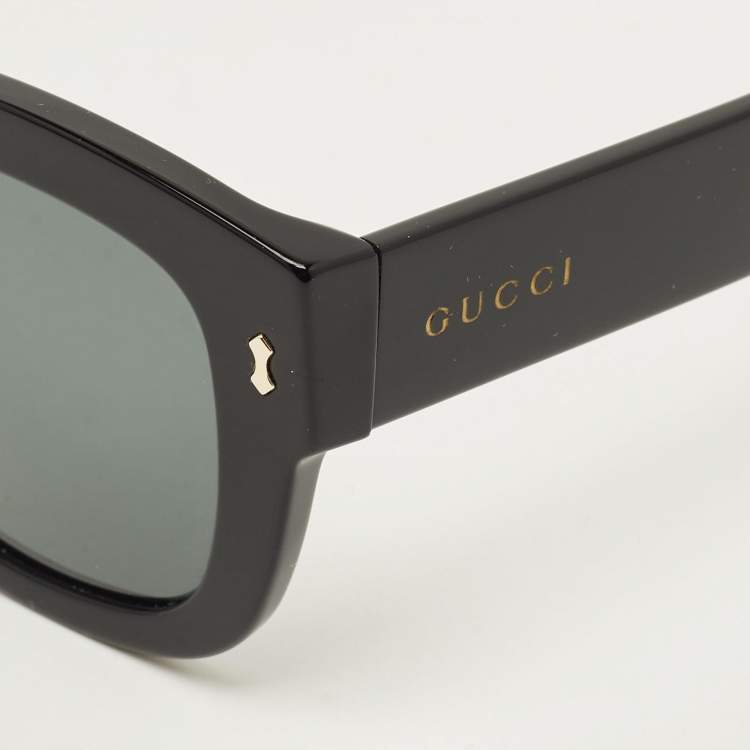 Pre Owned Gucci Black GG1110S Square Sunglasses
