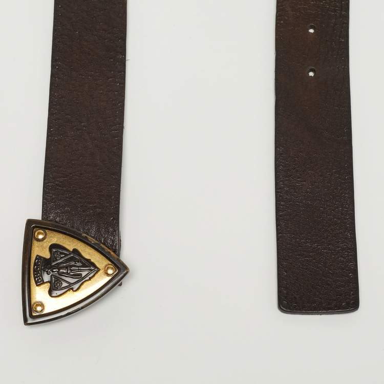 Pre Owned حزام غوتشي هيستيريا جلد بني مشبك 95 سم