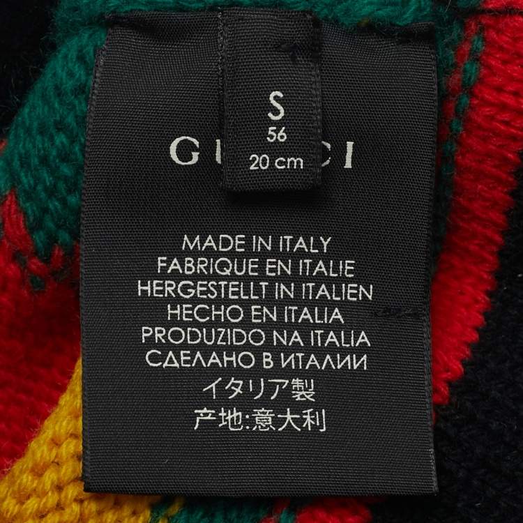 Pre Owned Gucci x NY Yankees Green Embroidered Wool Beanie S