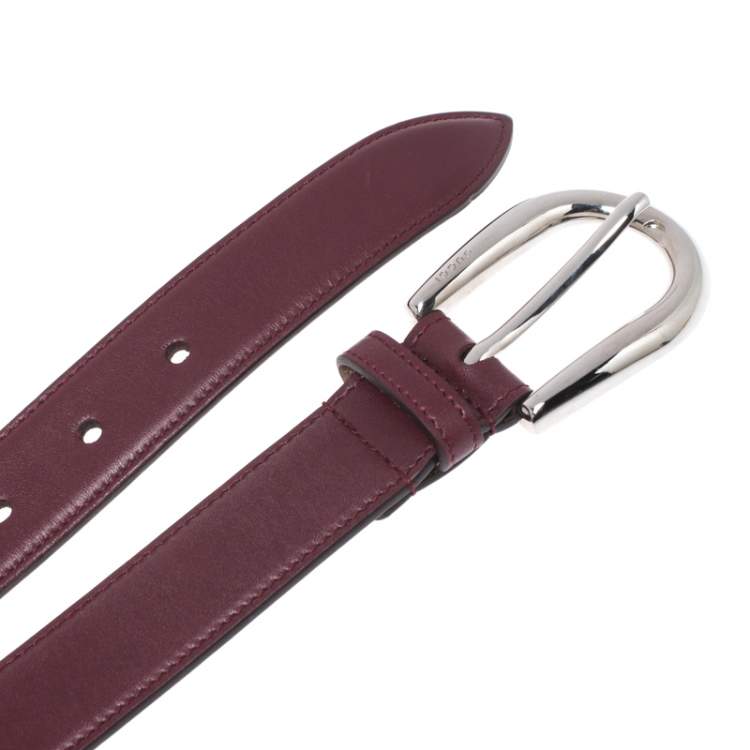 مملوكة مسبقًا Gucci Maroon Leather Belt 100CM