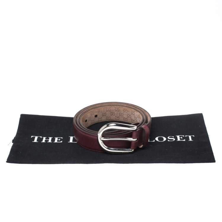 maroon gucci belt