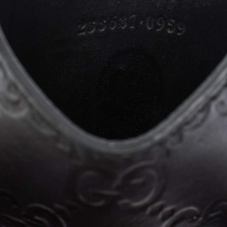 Pre Owned Gucci Black Guccissima Leather Web Phone Case
