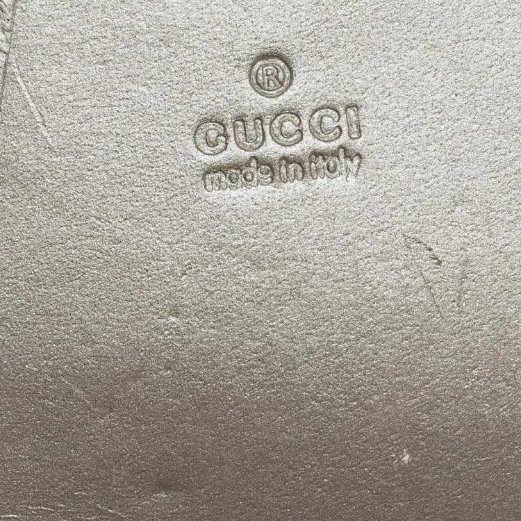 Pre Owned Gucci Silver GG Imprime Canvas Cigarette Case