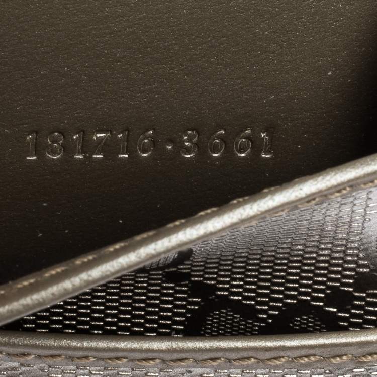 Pre Owned Gucci Silver GG Imprime Canvas Cigarette Case