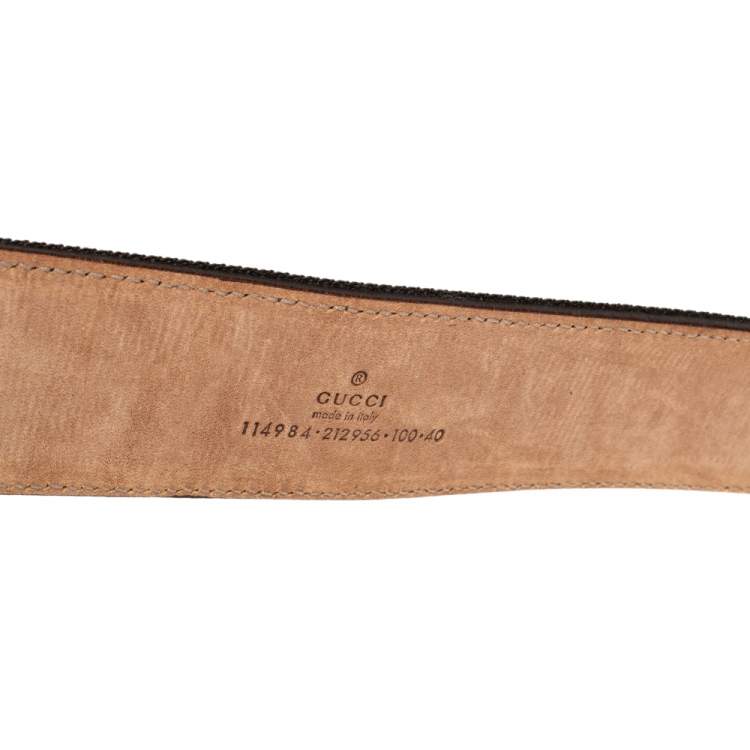 مملوكة مسبقًا Gucci Multicolor Web Canvas Interlocking G Buckle Belt 100CM