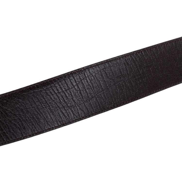 Pre Owned Gucci Beige GG Supreme Canvas Interlocking G Buckle Belt 90CM