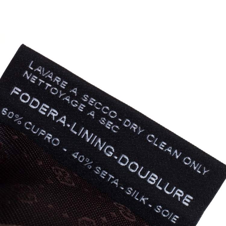 Pre Owned Gucci Brown GG Pattern Jacquard Silk Tie