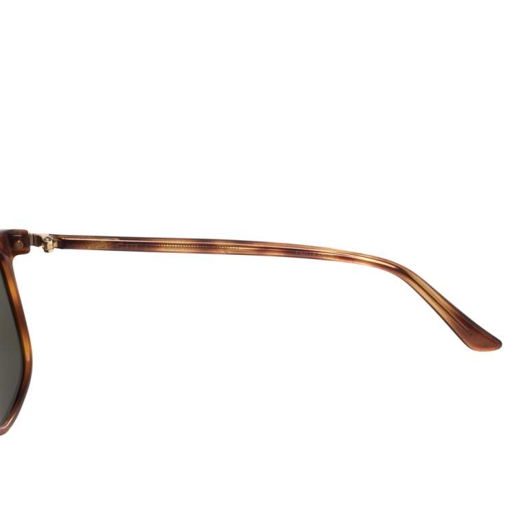 Pre Owned Gucci Black/Brown Tortoise GG0017S Wayfarer Sunglasses