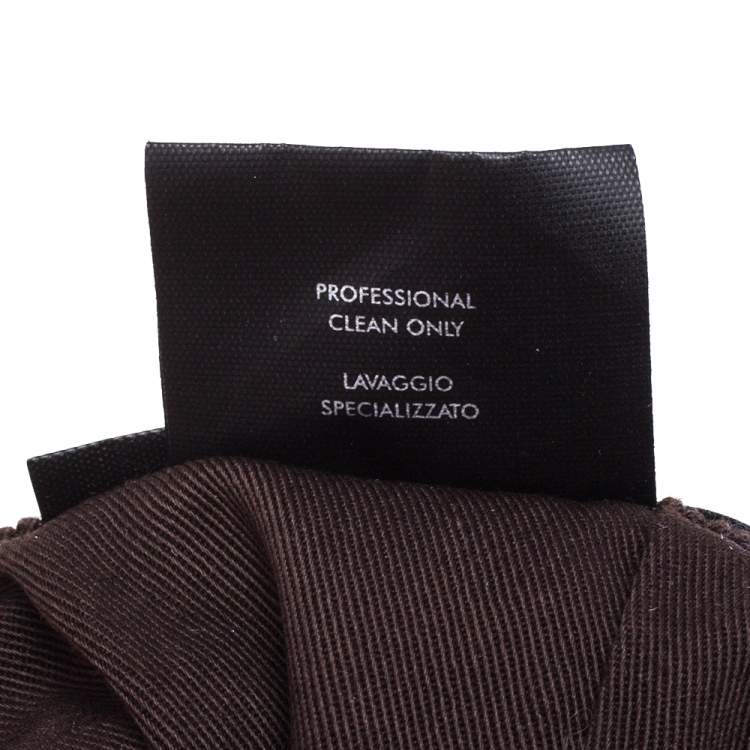 Pre Owned Gucci Brown Logo Detail Synthetic Baseball Cap M
