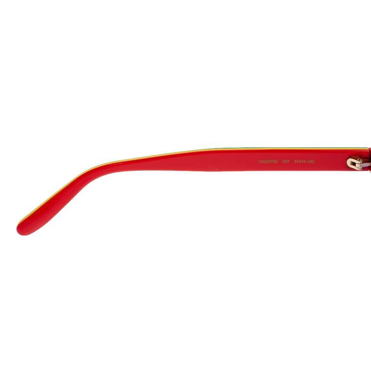 Pre Owned Gucci Multicolor/ Blue GG0270S Pilot Sunglasses