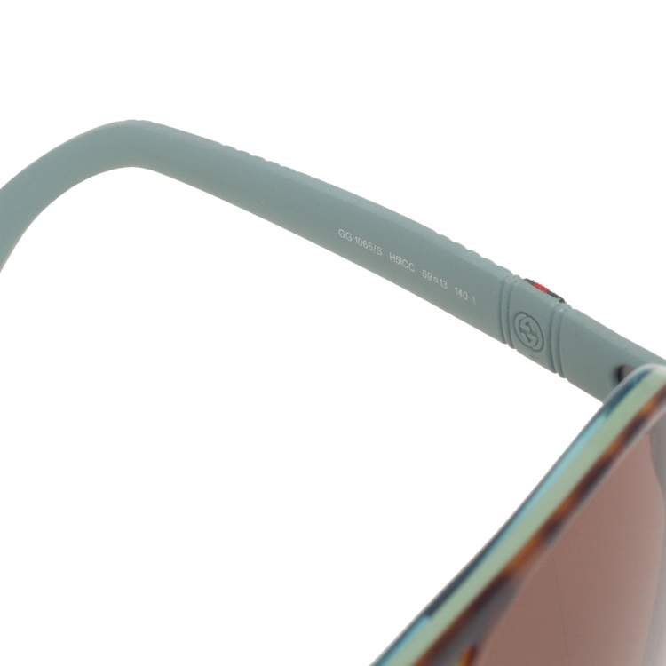 Pre Owned Gucci Light Blue/Tortoise Acetate and Rubber GG1065S Gradient Aviator Sunglasses