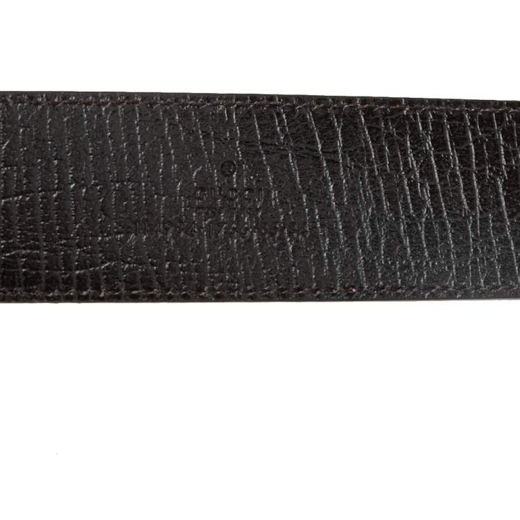 Pre Owned Gucci Beige GG Supreme Canvas Interlocking G Buckle Belt 85CM