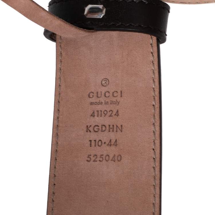 Pre Owned Gucci Beige GG Supreme Canvas Interlocking G Buckle Belt 110 CM