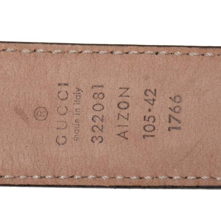 مملوكة مسبقًا Gucci Brown Leather Buckle Belt 105CM