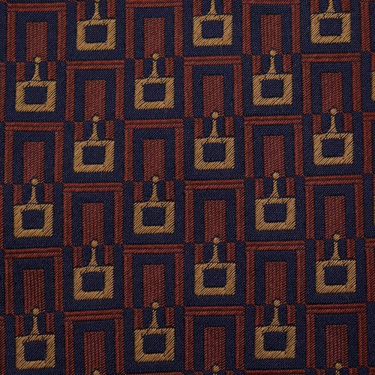 مملوكة مسبقًا Gucci Multicolor Patterned Silk Jacquard Tie