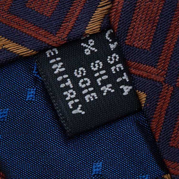 مملوكة مسبقًا Gucci Multicolor Patterned Silk Jacquard Tie