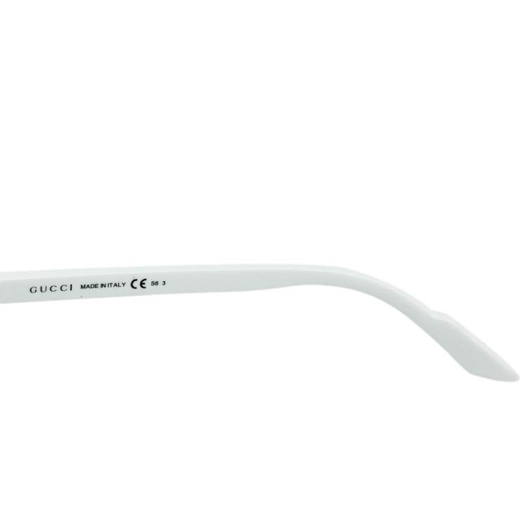 Pre Owned Gucci White/Black Gradient GG 1951/S Aviator Sunglasses