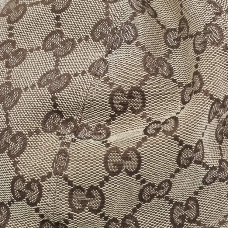 Pre Owned Gucci Beige Monogram Web Baseball Cap L