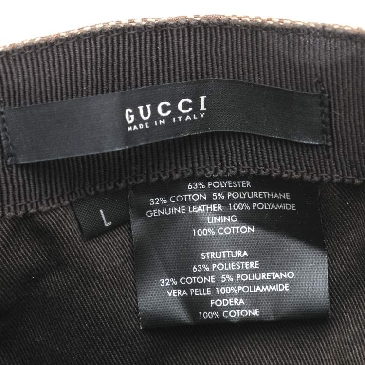 Pre Owned Gucci Beige Monogram Web Baseball Cap L